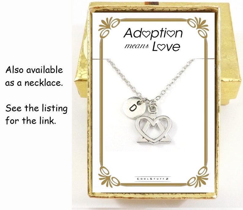 Adoption Gifts, Adoption Bracelet, Adoption Jewelry, Adopting Foster Parent Adoption Symbol Charm Bangle Birth Mother Gift Born In My Heart image 5