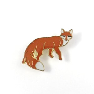 Fox Pin, Enamel Pin, Lapel Pin, Fox Jewelry, Fox Tie Tack, Red Fox, Fox Enamel, Animal Lapel Pin, Animal Jewelry, Fox Brooch, Backpack Pin