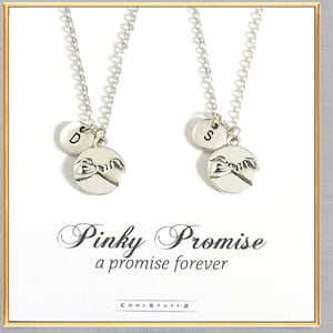 Personalized On Sale Pinky Promise Necklaces Best Friend Gift THE ORIGINAL Friends Forever Matching Couples Pinky Swear Boyfriend Girlfriend image 1