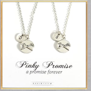Pinky Promise Necklaces for Best Friends or Couples Gift, THE ORIGINAL Friends Forever Matching Couples Pinky Swear Boyfriend Girlfriend