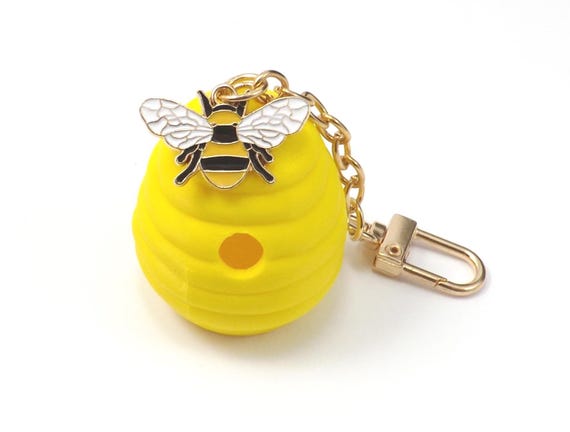 3D Beehive and Enamel Bee Purse Charm Etsy