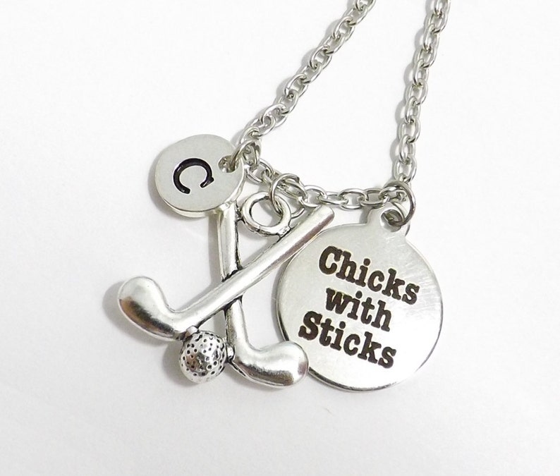 Field Hockey Necklace Chicks With Sticks Personalized Etsy
