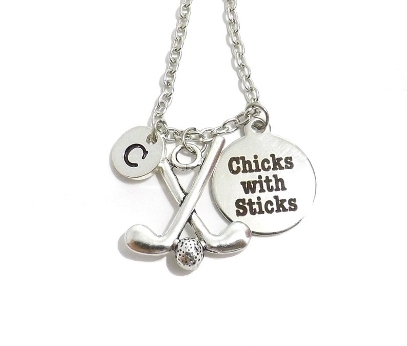Field Hockey Necklace Chicks With Sticks Personalized Etsy