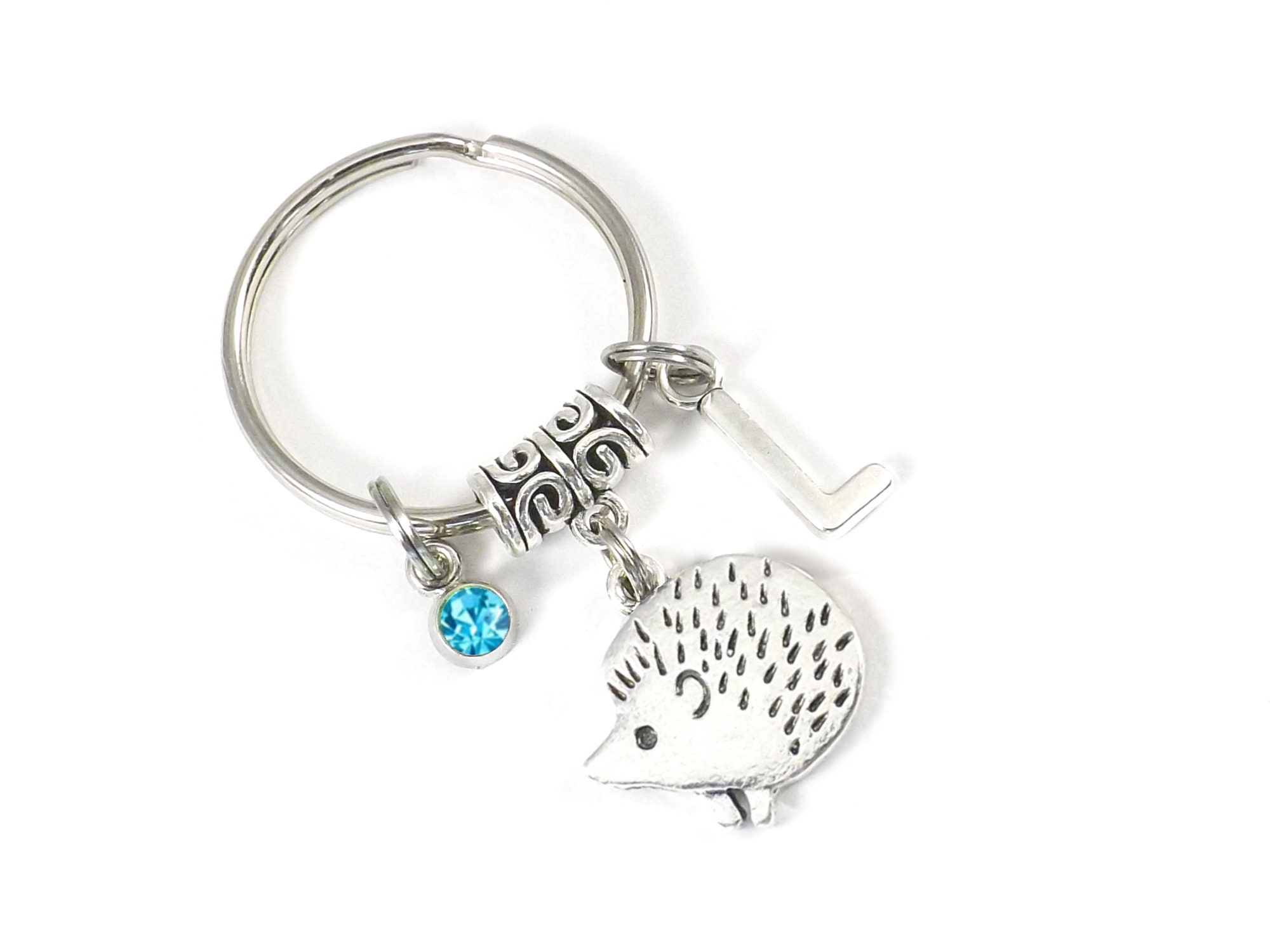 Hedgehog Keychain Personalized Keychain Hedgehog Charm Etsy UK