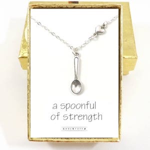 Spoonie Gift, Spoon Therapy, Spoon Necklace, Chronic Pain, A Spoonful of Strength, Lupus, Chronic Illness, Inspirational Gift, Fibromyalgia