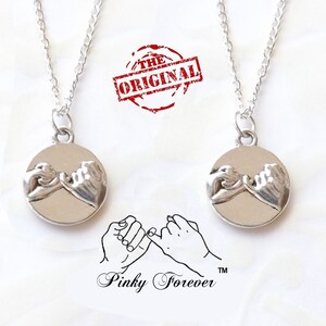 Personalized On Sale Pinky Promise Necklaces Best Friend Gift THE ORIGINAL Friends Forever Matching Couples Pinky Swear Boyfriend Girlfriend image 3