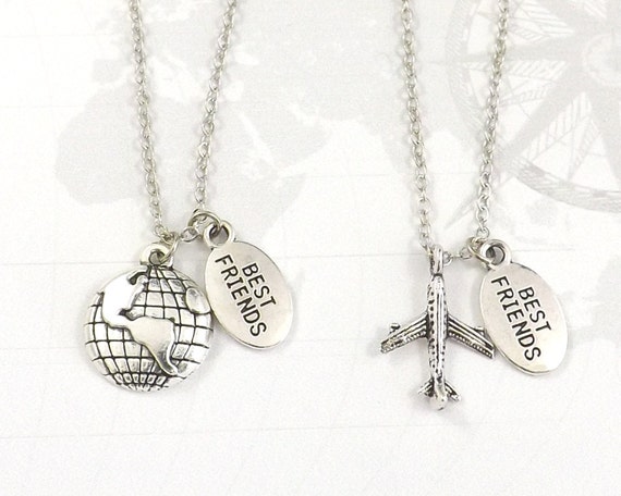 Long Distance Friends Necklace Long Distance Friendship Set 2