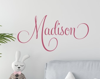 Girls Nursery Name Wall Decal - Personalized Girls Name Decal - Baby Girls Name Decals