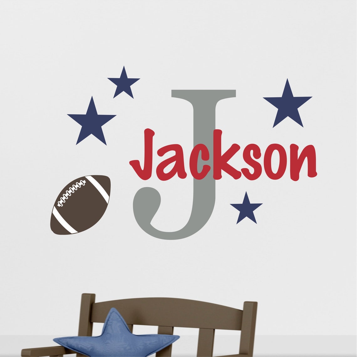 Football Wall Decal Football Decal Nursery Decal Sports Etsy