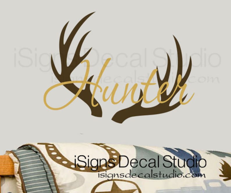 Hunting Wall Decal Deer Buck Hunting Nursery Etsy