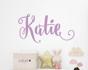 Girls Name  Wall Decal Monogram Custom Name Decal For Girls Nursery Room  Wall Decals