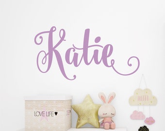 Girls Name with Daisy Flowers Wall Decal Monogram Custom Name Decal For Girls Nursery Room With Daisy Flowers Wall Decals