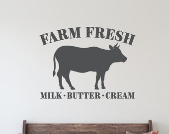 Farm Fresh Wall Decal - Pantry Decal - Kitchen Farm House Wall Decal - Farmhouse Home Decor