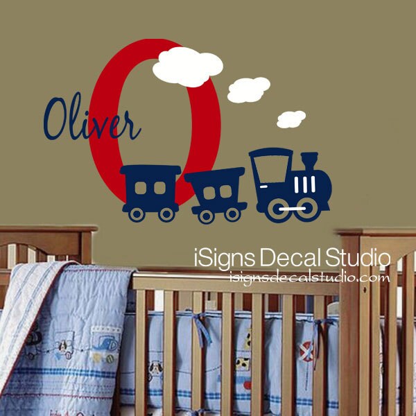 Train Wall Decal Nursery Train DecalTrain Decal Custom Etsy