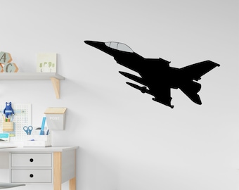Fighter Jet Military Wall Decal - Airplane Decal - Army Military Fighter Jet Wall Decals