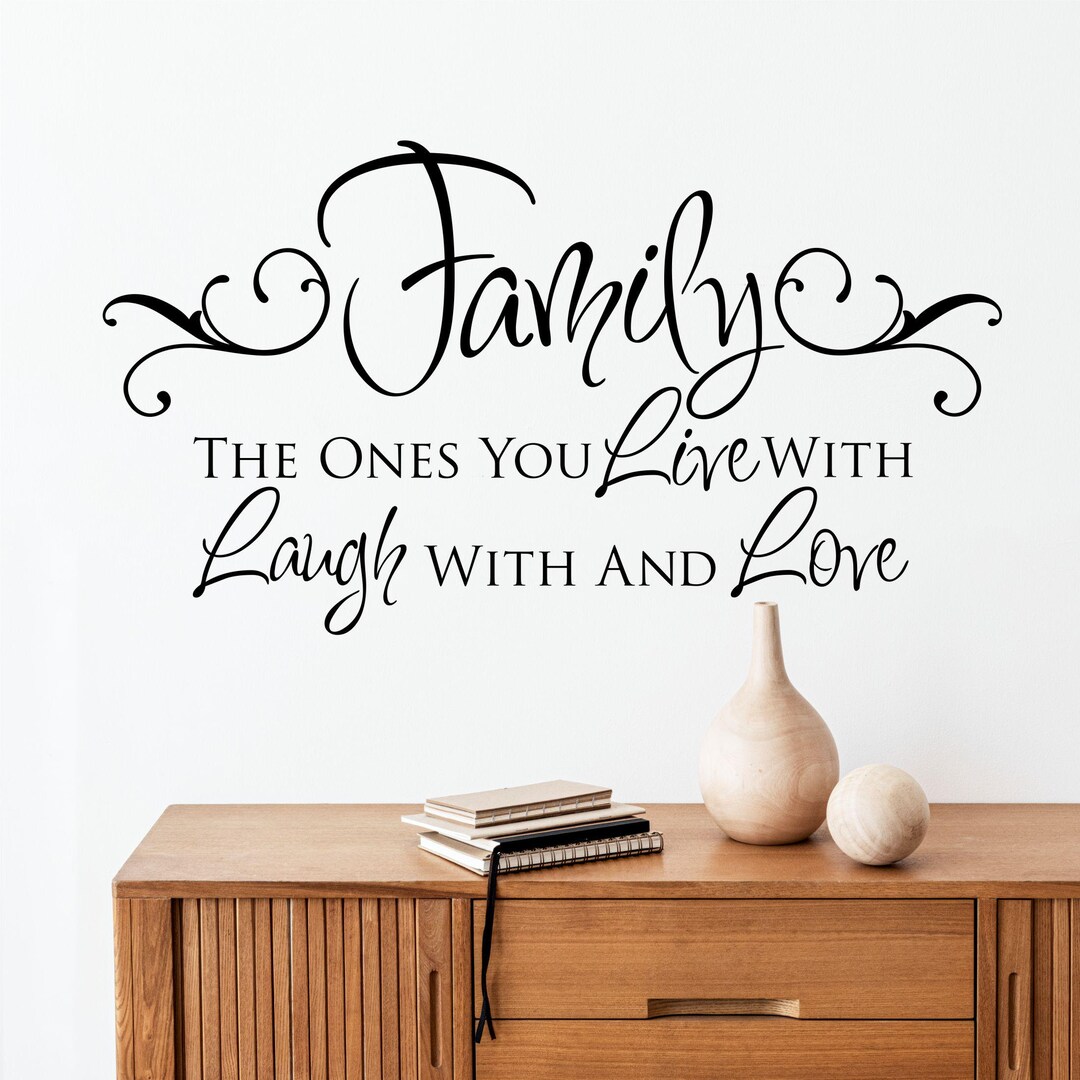 Vinyl Wall Decal - Family Quote Decal -. Family the Ones You Live With ...