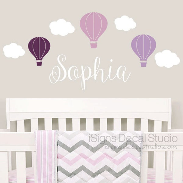 Hot Air Balloon Wall Decal Etsy