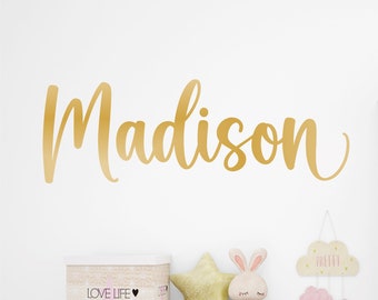 Girls Nursery Name Wall Decal - Personalized Girls Name Decal - Baby Girls Name Decals