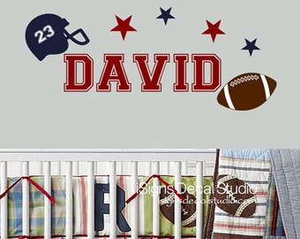 Football Wall Decal - Football Decal - Sports Decal - Kids Decal Sticker- Football - Boys Decals, Football Stickers