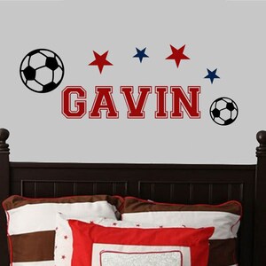 SOCCER DECAL Sports Decal Kids Decal Soccer Sticker Boys Room Decal Vinyl Wall Decals image 4