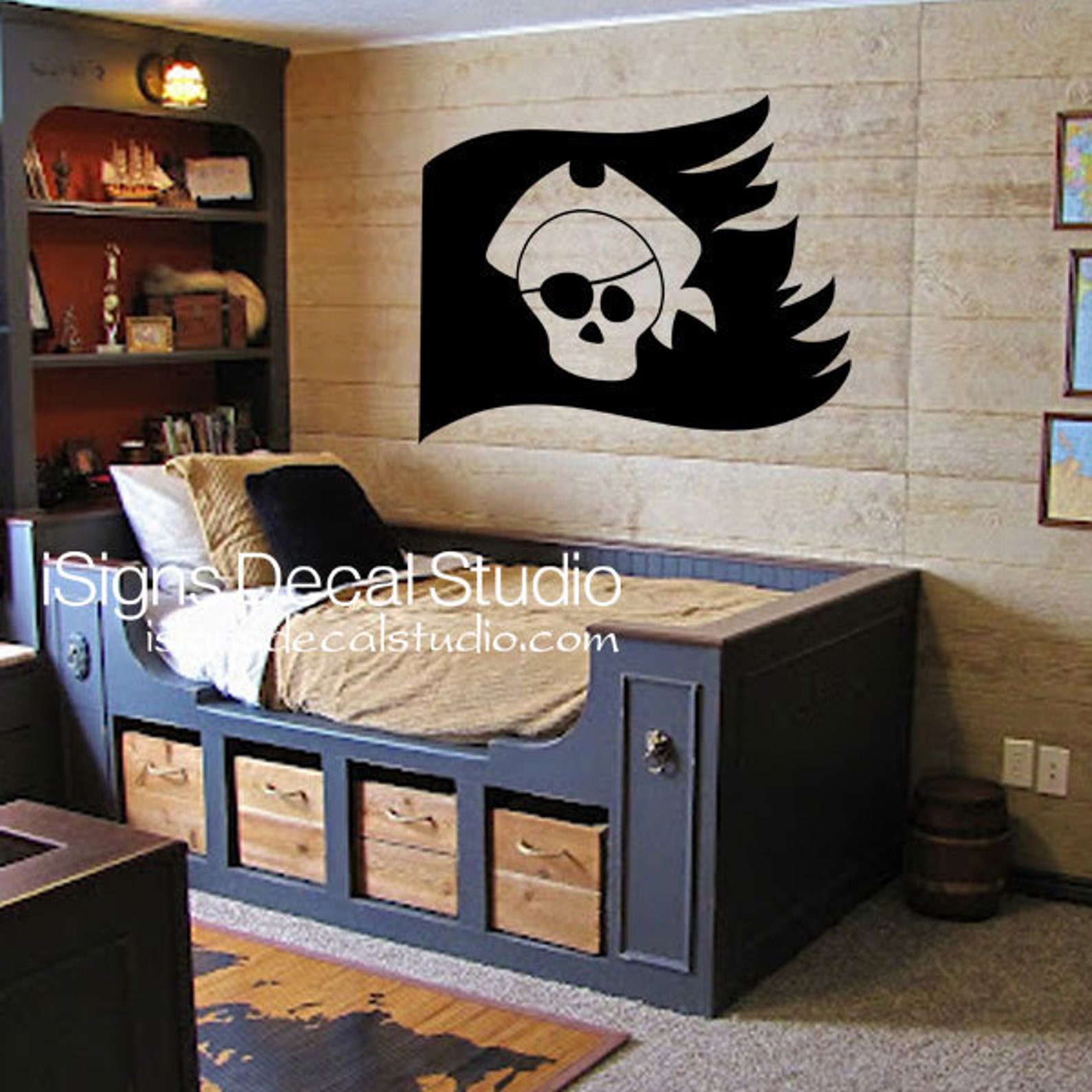 Pirate Wall Decal Pirate Nursery Decal Pirate Sticker Etsy