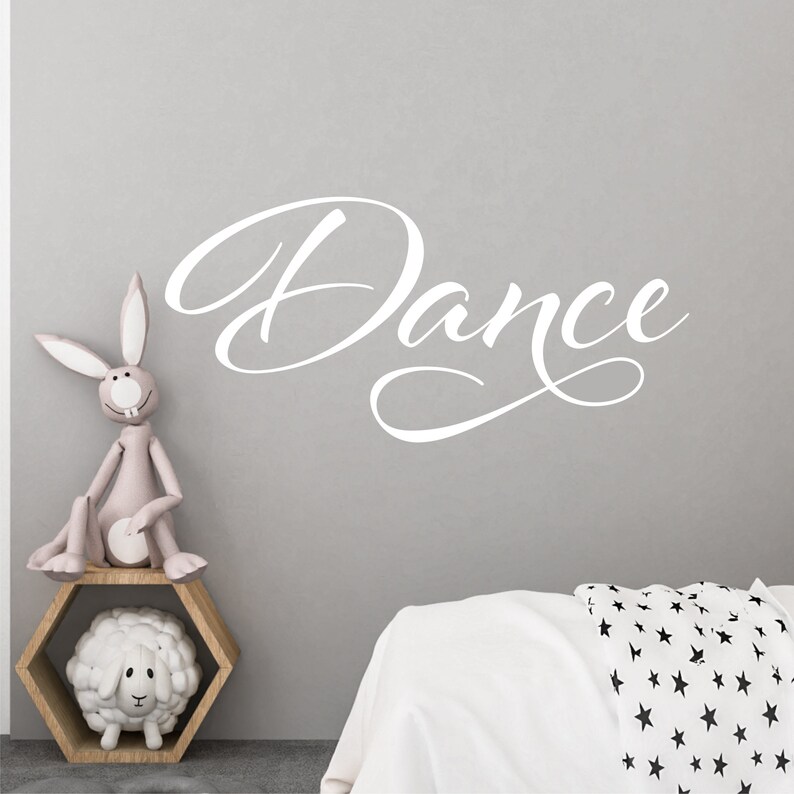Dance Wall Decal - Dance Sticker - Ballet Decal - Dance Word Decal ...