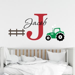 Tractor Farm Name Wall Decal, Farm Name Wall Decal, Farm Tractor Decals For Walls