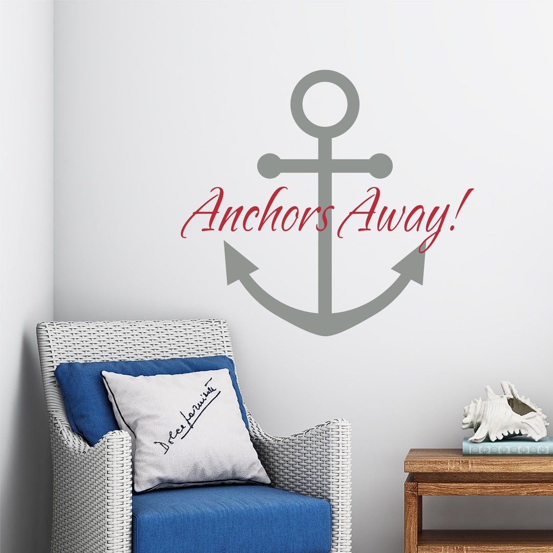 Anchor Decalnautical Wall Decal Anchors Away Wall Decal Nautical Decal