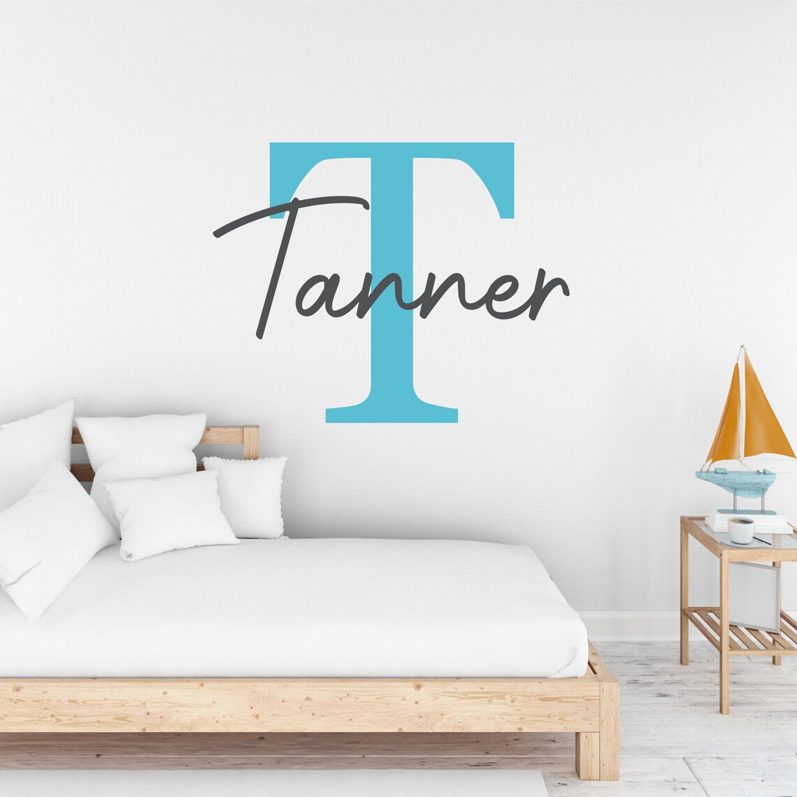 Personalized Girl Boy Name Wall Decal / Custom Girl Monogram Initial ...