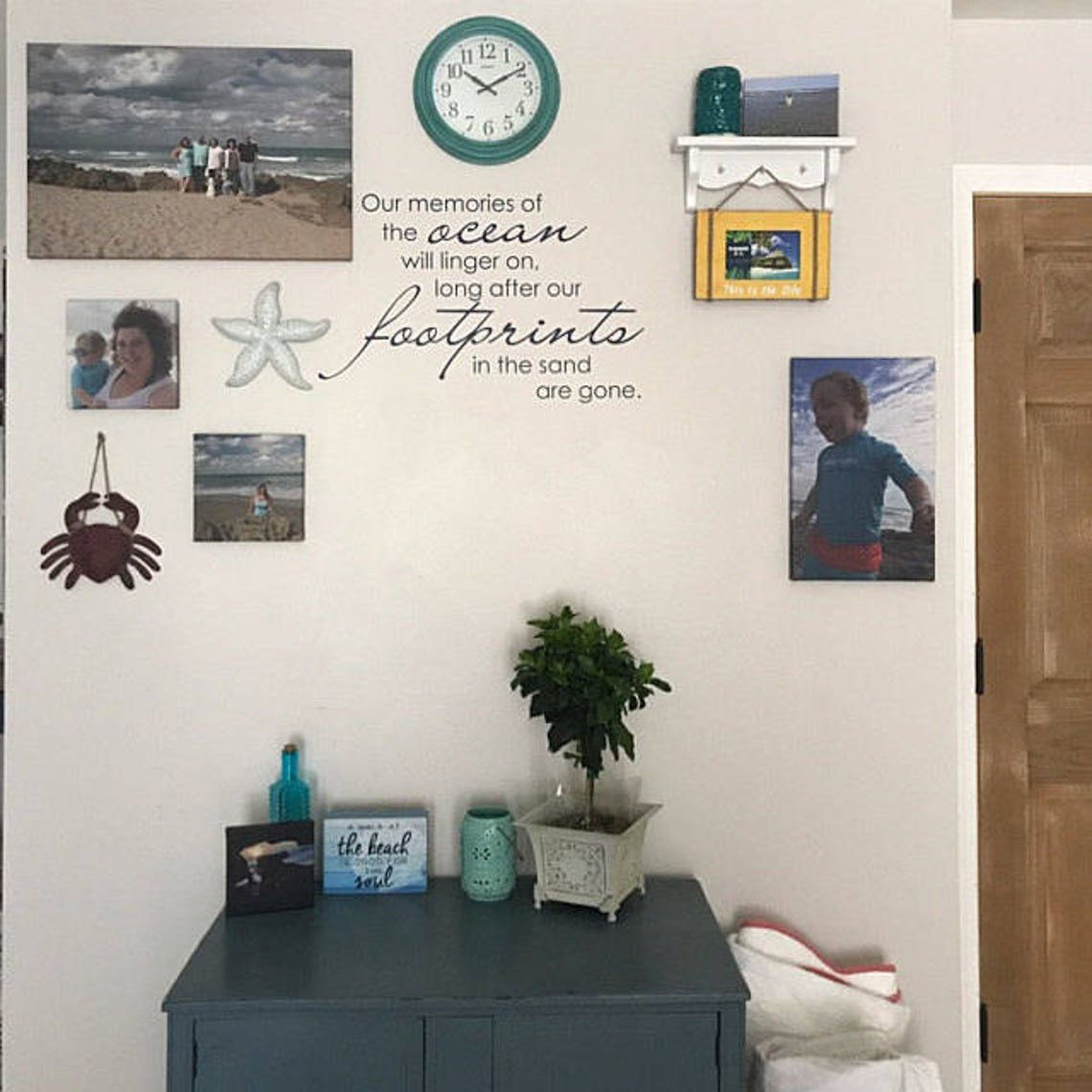 Beach Wall Quote Ocean Wall Decal Our Memories of the Etsy