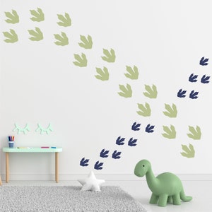 Dinosaur Tracks Footprints Wall Decals, Dinosaur Decals, Dino Footprints Tracks Stickers, Kids Dinosaur Wall Decals