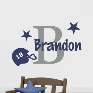 Football Sports Wall Decal Sticker, Boys Wall Decal, Nursery Football Themed Wall Decals