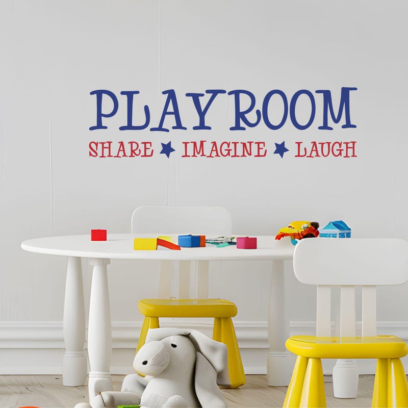 Playroom Wall Decals - Etsy