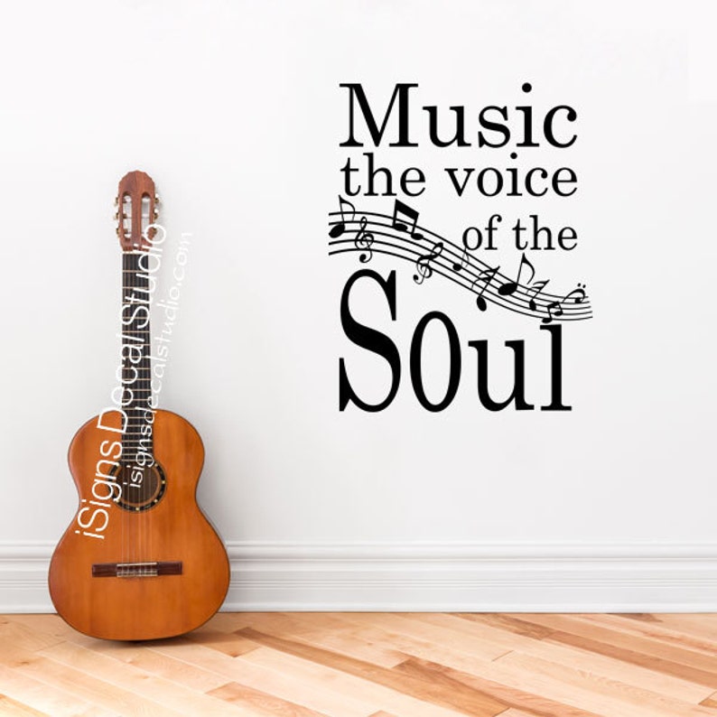 MUSIC WALL DECAL Music Decal Music Quote Music the Voice Etsy