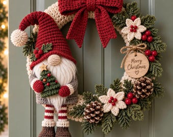 1940s NOMA Lighted Christmas Wreath, Doubled Sided, Red Cellophane