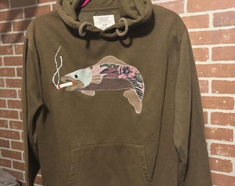 Smoking Fish Green Hoodie
