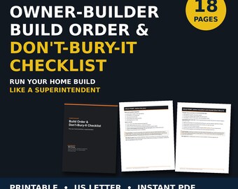 Checklist voor zelfbouwers (PDF), bouwvolgorde en aandachtspunten vóór de gipsplaten.