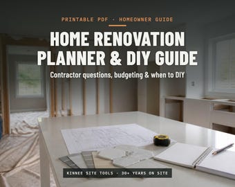 Huisrenovatieplanner – Doe-het-zelf projectgids, vragen voor aannemers en budgetoverzichten (pdf)