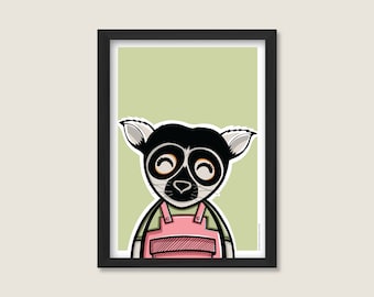 Lemur - print - poster - cute - kidsroom