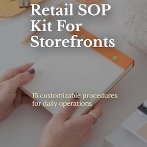 Standardiserade operativa procedurer (SOP-kit) | 15 SOP-mallar för småföretag | Procedurmanual för detaljhandel och handel | Personalverksamhet