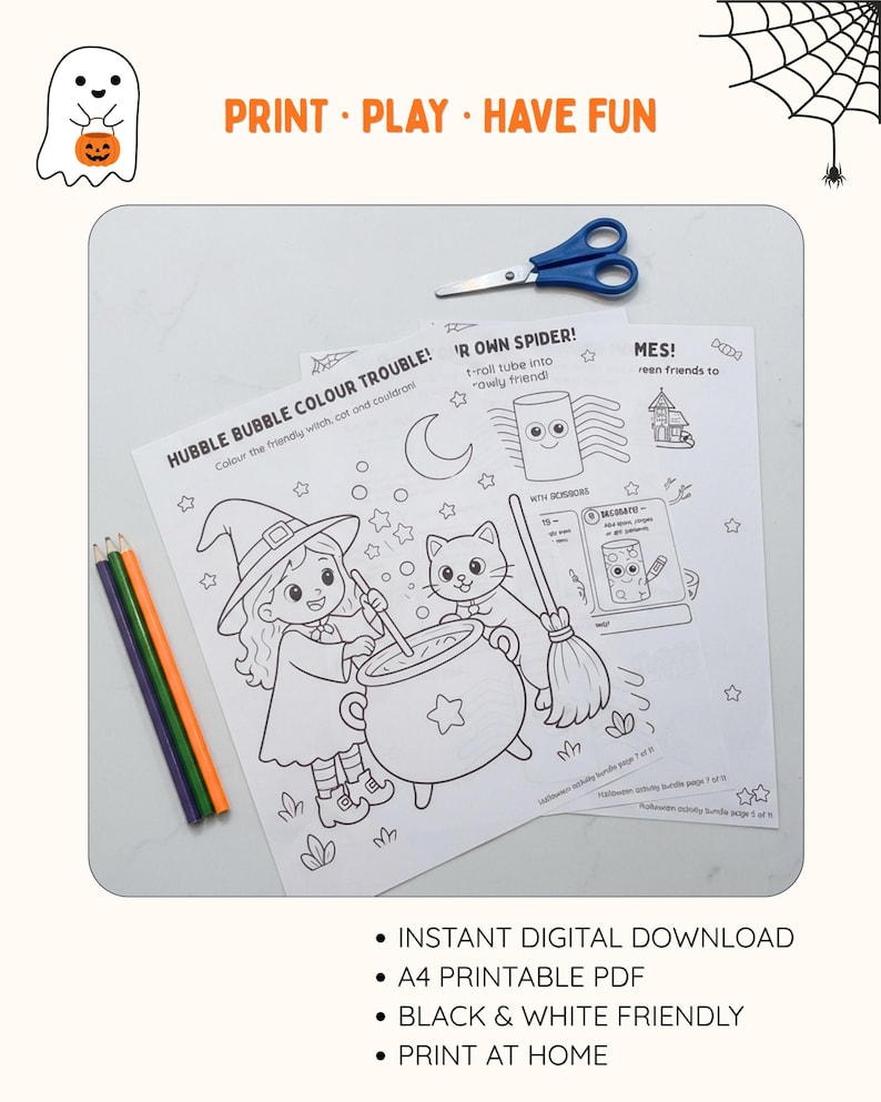 Halloween Activity Pack for Kids | Printable Activity Sheets | Ages 4–6 ...