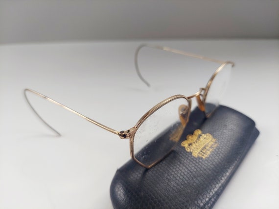 Vintage 1930s Octagonal 12k gold Eyeglasses - image 1