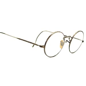 1930s Silver Round Rimmed Eyeglasses Frames