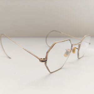 1930s Octagonal Art Deco 12k Gold Glasses Frames