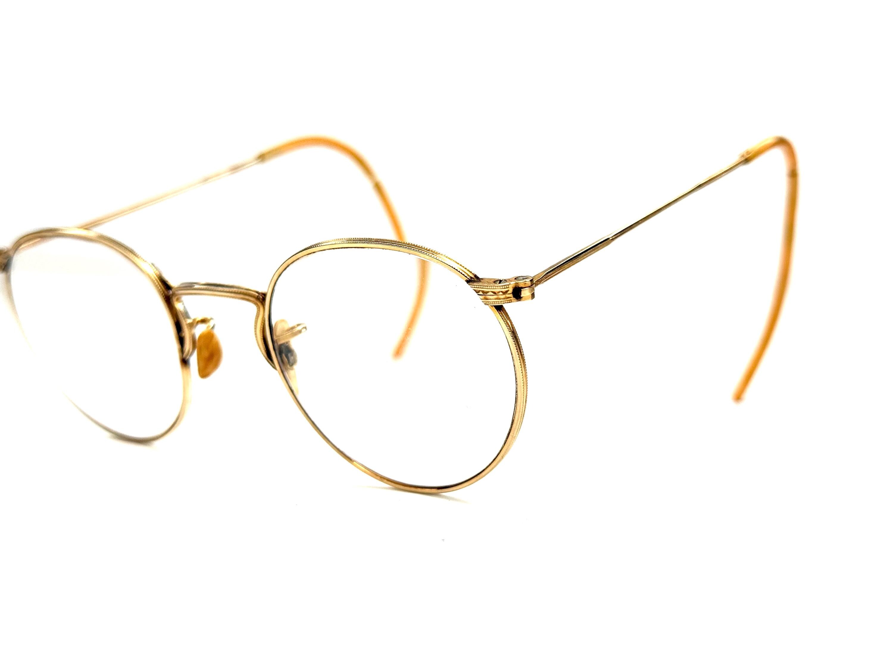 1930\'s vintage Hi-Bo 12k GF spectacles eyeglasses gold Antique B&L Bausch & Lomb 1/10 12K Gold Filled Eyeglasses  main image 4