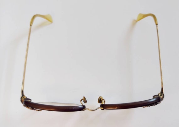 Vintage 1960s Brown & Gold 12k Horn Rimmed Eyegla… - image 4