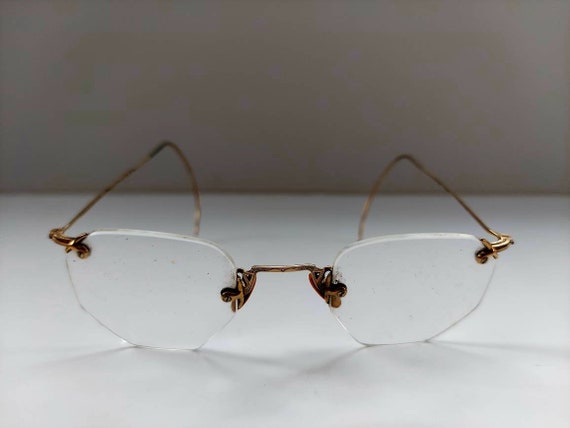 Vintage 1920s Art Deco Octsgonal Eyeglasses Frames - image 2