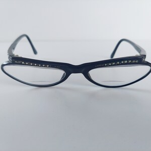 Vintage 1960s Catseye French Rhinstone Eyeglasses image 3