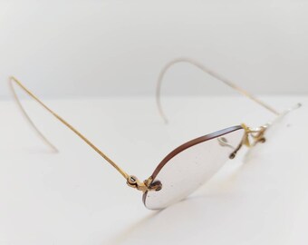 Vintage Art Deco 12k Gold Ornate Eyeglasses frames