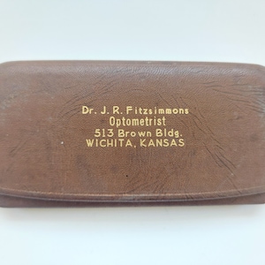 Vintage 1930s Brown Eyeglasses Case